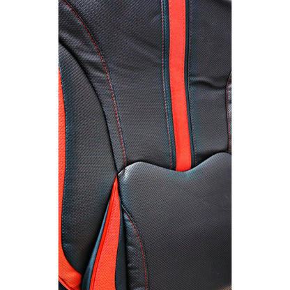 Juego Funda Cubreasiento 100% Eco Cuero Acolchado Y Bolsillo