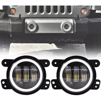 X2 Foco Neblinero Led Luz Antiniebla 4 Pulgadas Ojo De Angel