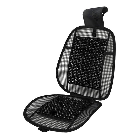 Respaldo Lumbar Ergonómico Negro Cn Bambú Negro Auto Oficina
