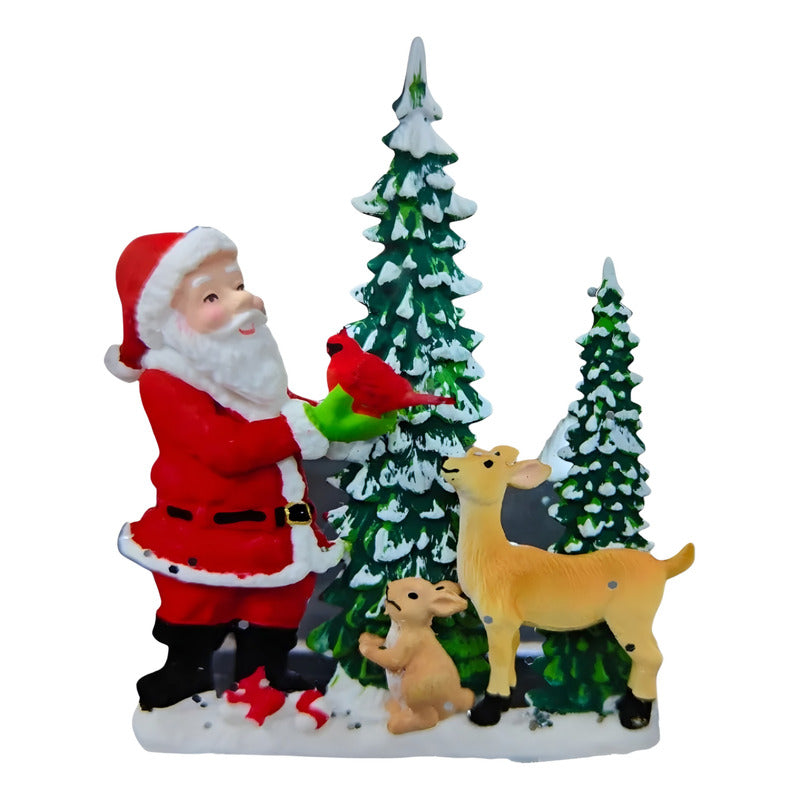 Farol Navideño Con Luz Led Música Lámpara Navidad Pesebre