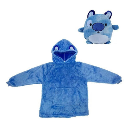 Poleron Con Capucha Peluche Convertible Niño Niña Huggle R&c Única Panda