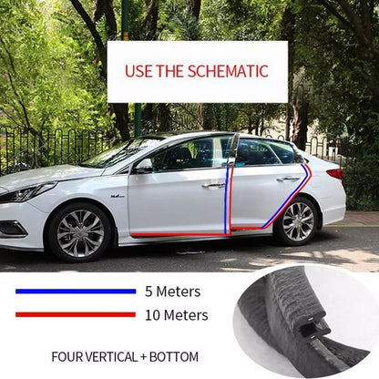 Moldura De Auto Sello Presión Protectora Puertas Capot 10mt Gris 10mt