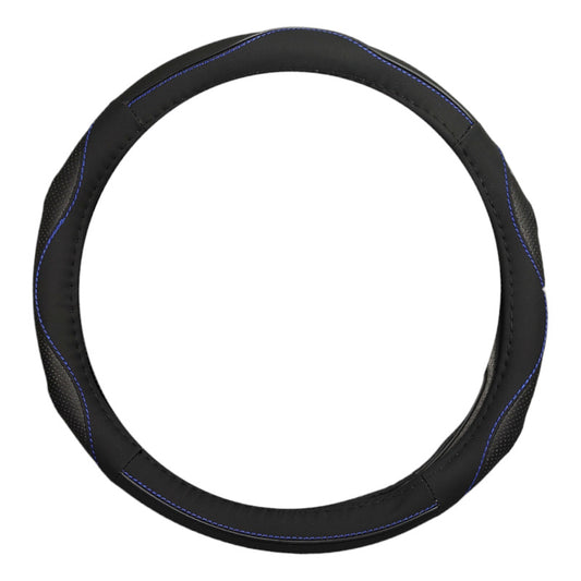 Funda Cubre Volante 38cm Negro Hilo Azul Auto 029