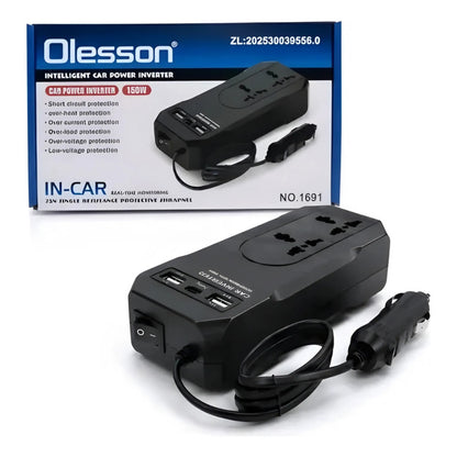 Adaptador Enchufe Inversor 12v/24v A 220v 150w Usb Usb C N16