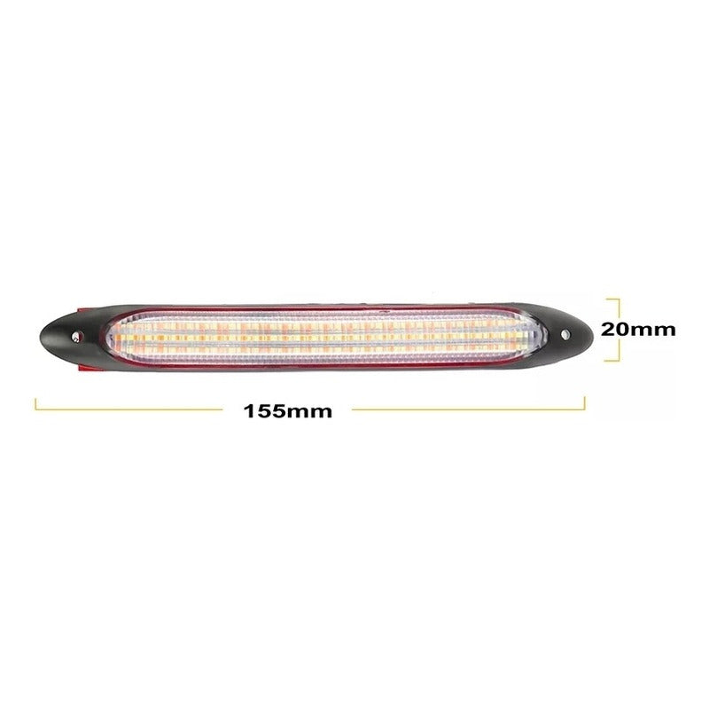 X2 Tira Luz Led Neblinero Secuencial Blanco Amarillo Foco