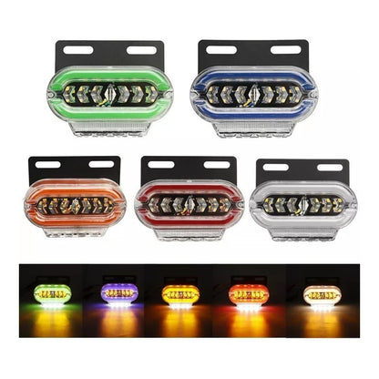 X2 Luz Led Lateral Bicolor Luz De Trocha 24v Destellante