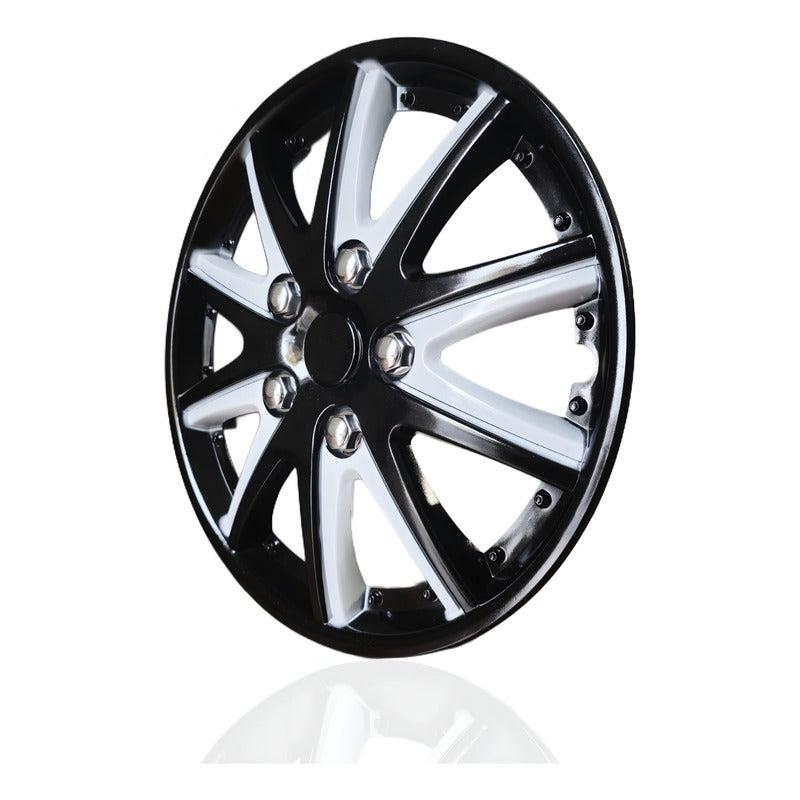 Set Tapa Rueda Aro 13 Serie Tuning Racing Color Negro-gris