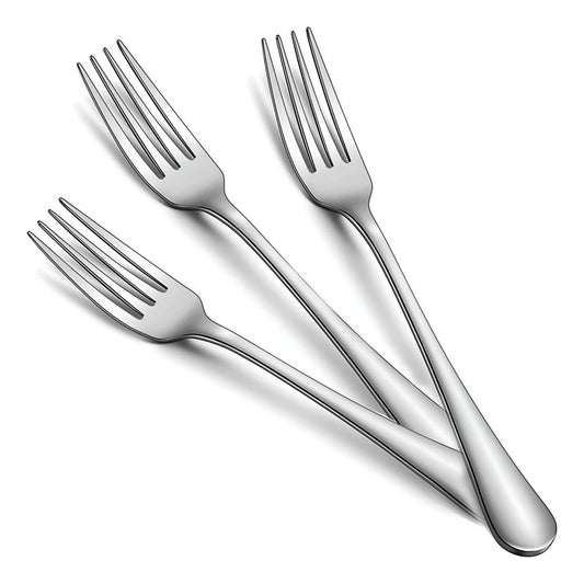 X3 Tenedor De Fruta Acero Inoxidable Tenedor Elegante 17.5cm