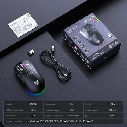 Mouse Inalámbrico Onikuma Cw935 Bluetooth Mouse Gamer Cw935 Black