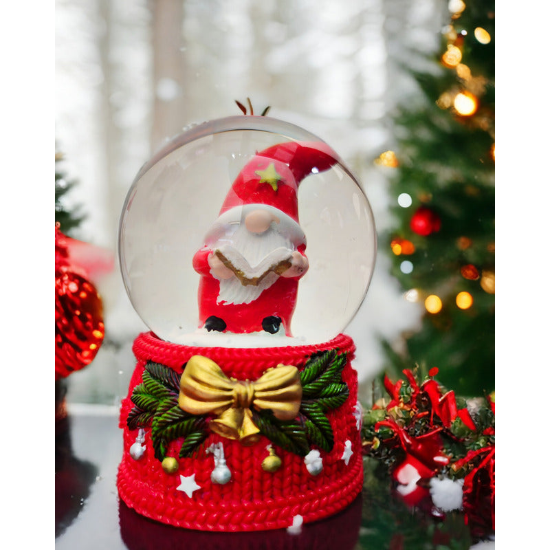 X6 Esferas De Cristal De Navidad Bola D Nieve Cn Luz Led 9cm