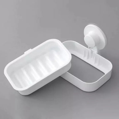 Jabonera Con Ventosa Fuerte Soporte De Pared Para Jabón Blanco 30132