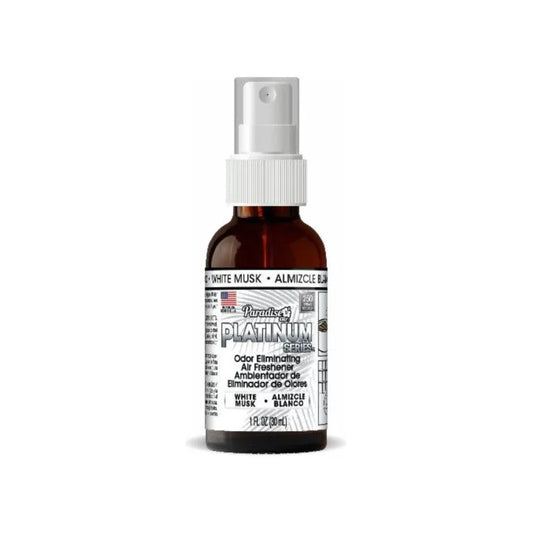 Aromatizante Paradise Air Platinum Eliminador D Olores Spray Transparente White Musk - Almizcle Blanco