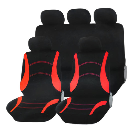 Set Funda Cubre Asiento Auto Universal Negro Entero 9pcs