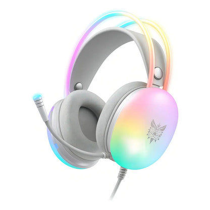 Auriculares Profesionales Para Jugadores Onikuma X25 Rgb Gris