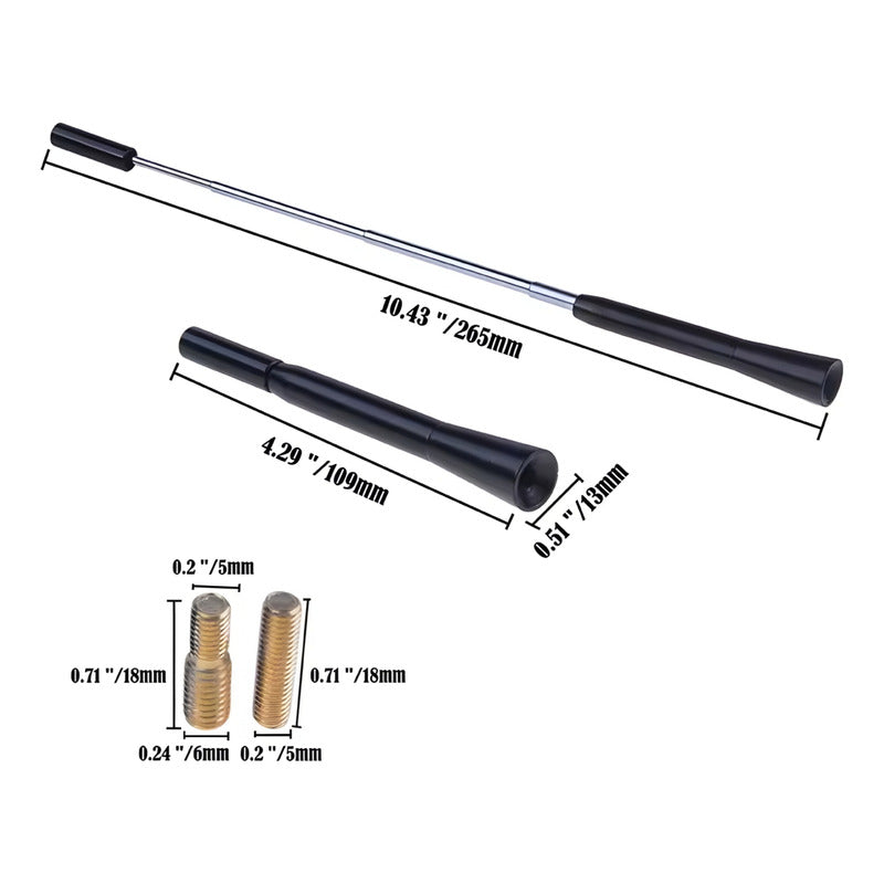 Antena De Radio Am/fm Para Auto Retractil 10-27cm Repuesto