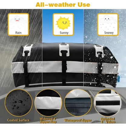 Bolso Porta Equipaje 425lts + Afombrilla Impermeable Candado Negro Gris 425lts