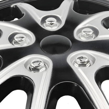 Set Tapa Rueda Aro 13 Serie Tuning Racing Color Negro-gris