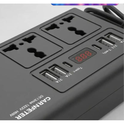 Adaptador Enchufe Inversor 12/24v A 220v 150w Usb Usbc N1692