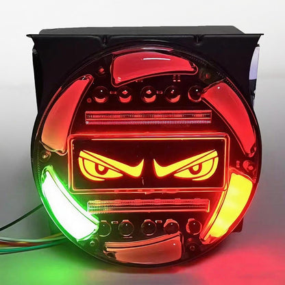 X2 Focos Led Rgb Cn Ojos Multifunción Devil Eyes Freno12/24v