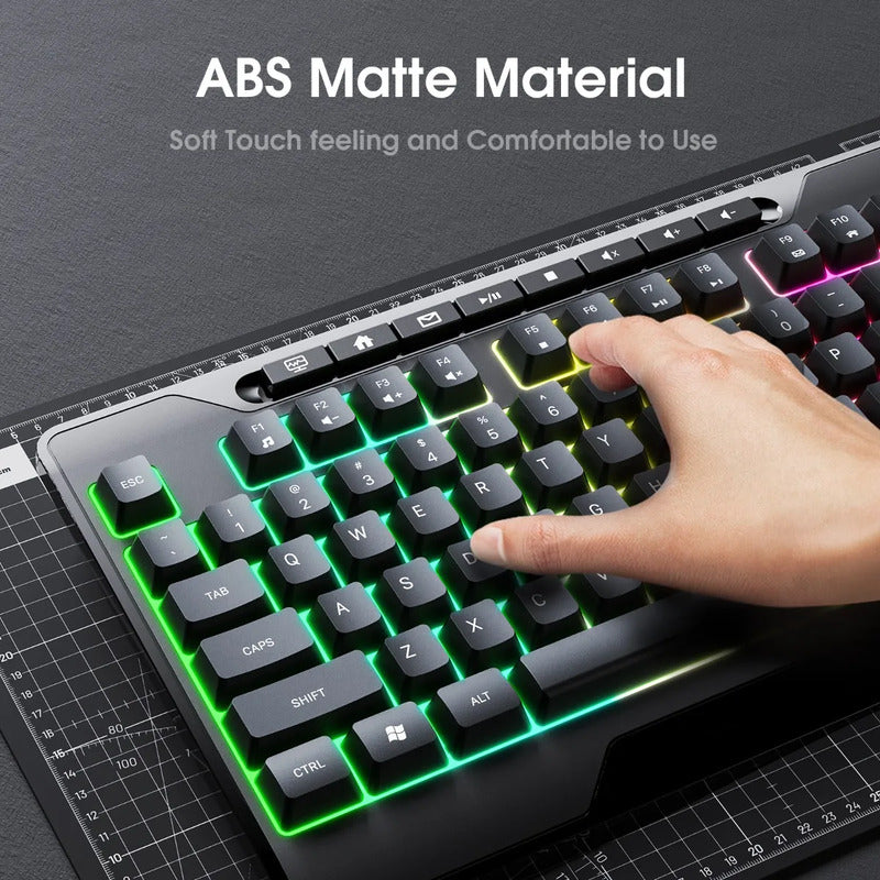 Teclado Gamer Onikuma G32 104 Teclas Con Luz Rgb Con Cable Negro G32 Inglés Us