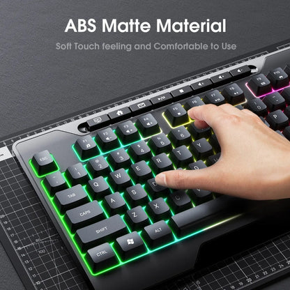 Teclado Gamer Onikuma G32 104 Teclas Con Luz Rgb Con Cable Negro G32 Inglés Us