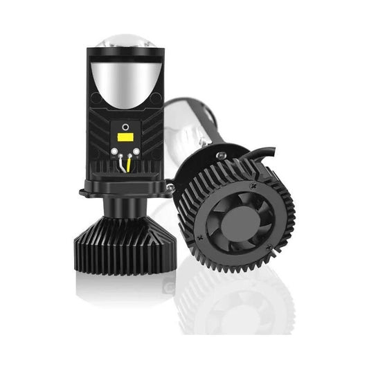 Kit 2 Ampolletas Turbo Led Y9 Mini Proyector Con Lupa H4