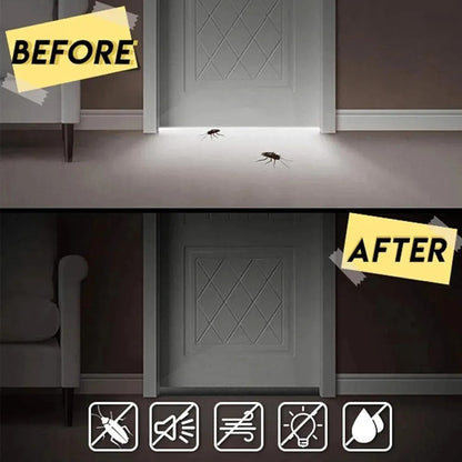 Protector Doble Aislante Frío Polvo Insecto Burlete Puerta Color Negro Liso