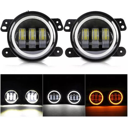 X2 Foco Neblinero Led Luz Antiniebla 4 Pulgadas Ojo De Angel