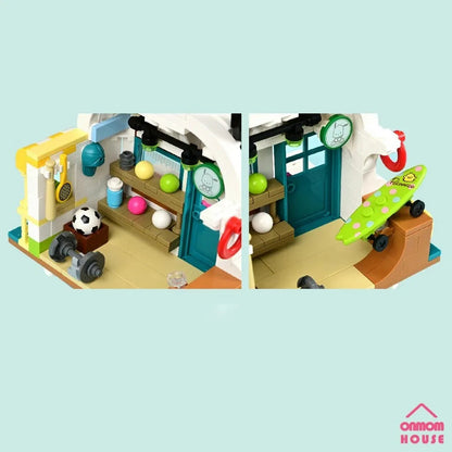 Set Bloque De Construcción Keepplay Sanrio 366 Pieza Kawaii 366 Pochacco Sports Hall