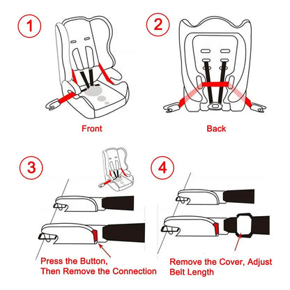 Cinturón De Seguridad Fijación Isofix Para Sillas Bebé Niñ@ Negro