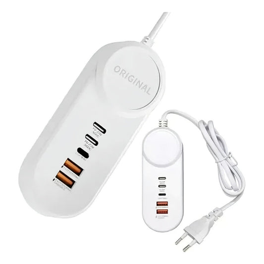 Cargador 35w Usb-c Hub Usb 5 Puertos Carga Rápida Alargador