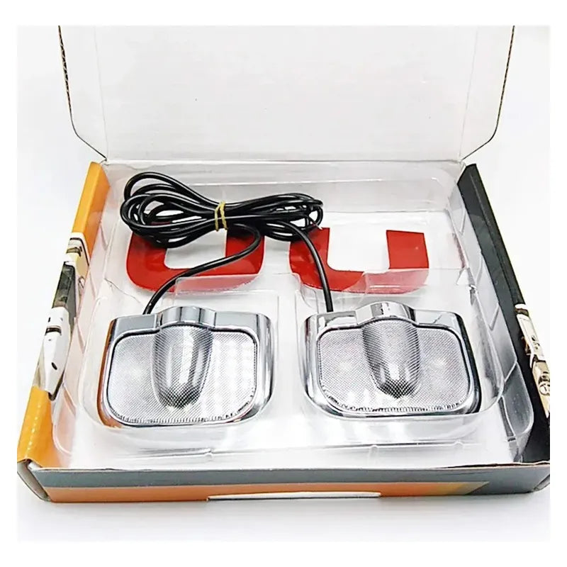 X2 Luces De Cortesía Led Luz Bienvenida De Puerta De Autos 12v Cables Hon Caja Negra