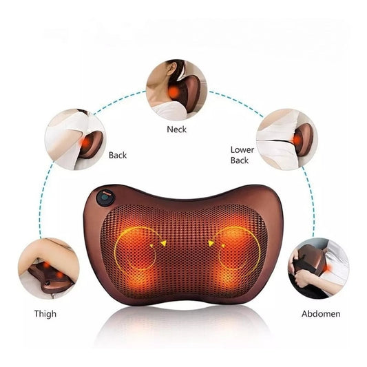 Masajeador Eléctrico Almohada Cojín Lumbar Térmico Casa Auto