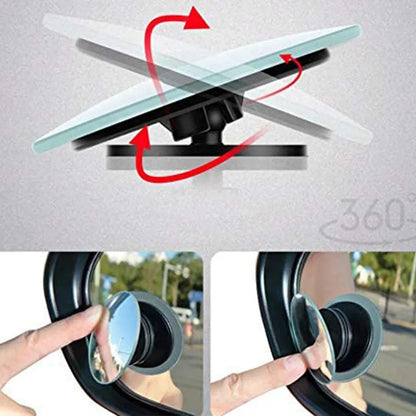 X2 Espejos Laterales Retrovisor Punto Ciego 360 Ajustable 2