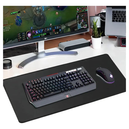 Alfombrilla Gamer Weibo K9 Xl Antideslizante Costura Roja Negro No