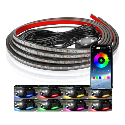 Kit X4 Luces De Chasis Rgb Exterior App Bluetooth Tunning