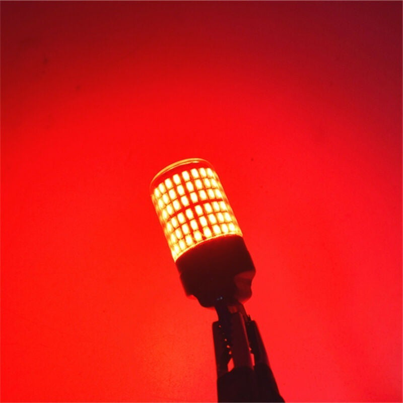 X2 Ampolleta Led T20 7443 144smd Roja 360° Auto
