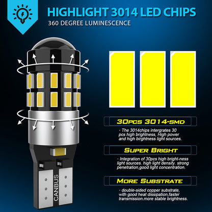 X2 Ampolleta Led T10 W5w 30 Led Cola D Pescado 12v Canbu R&c