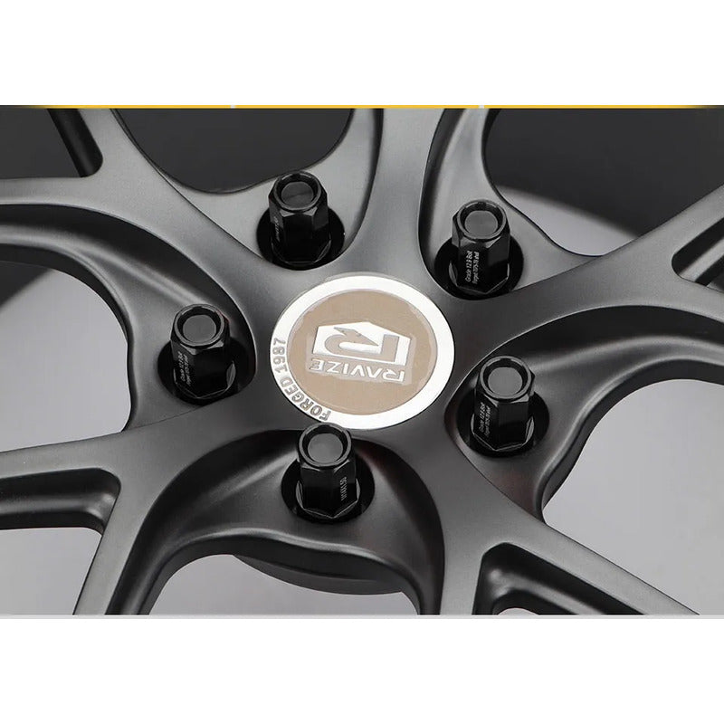 Set 20 Pernos De Llanta Doble Cabezal + Llave M14 Tunning Ne 8068 Negro M14x1.5