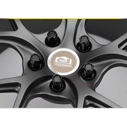 Set 20 Pernos De Llanta Doble Cabezal + Llave M14 Tunning Ne 8068 Negro M14x1.5