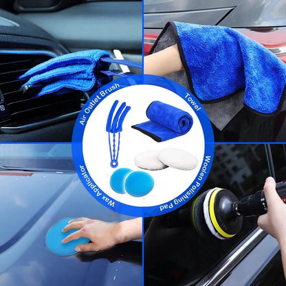 Kit Pulido 25 Piezas Auto Limpieza Tapiz Pads Para Taladro
