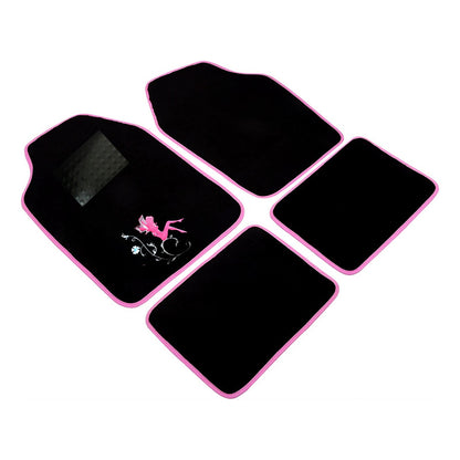 Set Cubre Piso Mujer Alfombra 4pcs Auto Universal Diseño Ryc