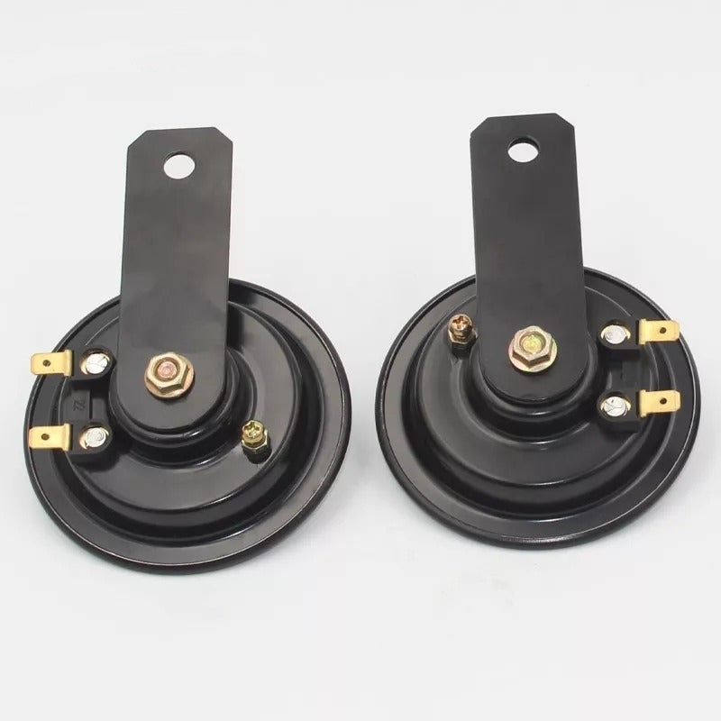 X2 Bocina Plato Eléctrica 12v Auto Moto Scooter Universa/r&c