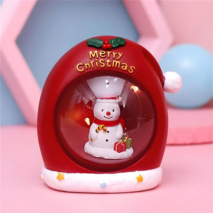 Esfera Navideña De Gorro Pascuero Con Luz Lámpara Navidad