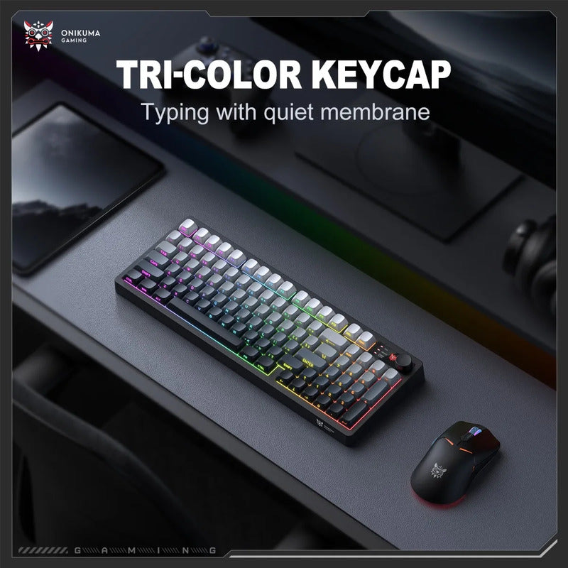 Teclado Gamer Onikuma Mt902 Grey 3modo Conexión Silencioso Negro Gris Blanco Mt902 Inglés Us