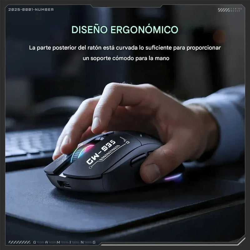 Mouse Inalámbrico Onikuma Cw935 Bluetooth Mouse Gamer Cw935 Black