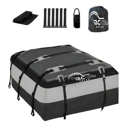 Bolso Porta Equipaje 425lts + Afombrilla Impermeable Candado Negro Gris 425lts