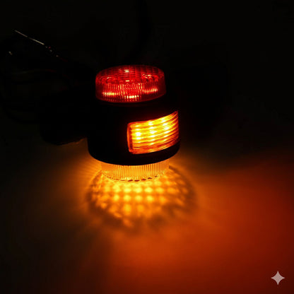 X2 Focos Luz Led Lateral Bi Color Destellante 12v-24v Trocha