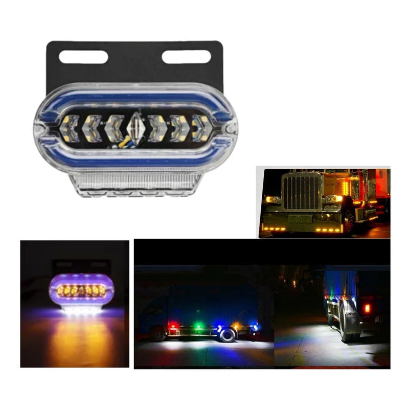 Luz Led Trocha Bicolor Luz Lateral Led Advertencia 24v /ryc