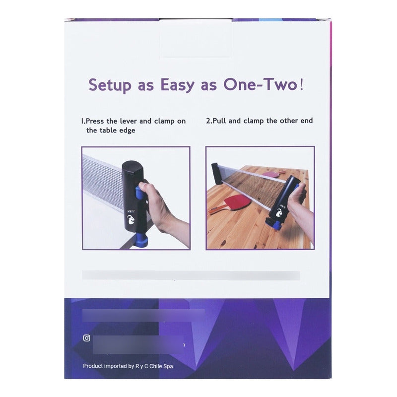 Malla De Tenis De Mesa Retractil Goat Red Ping Pong Portatil Color Negro Azul